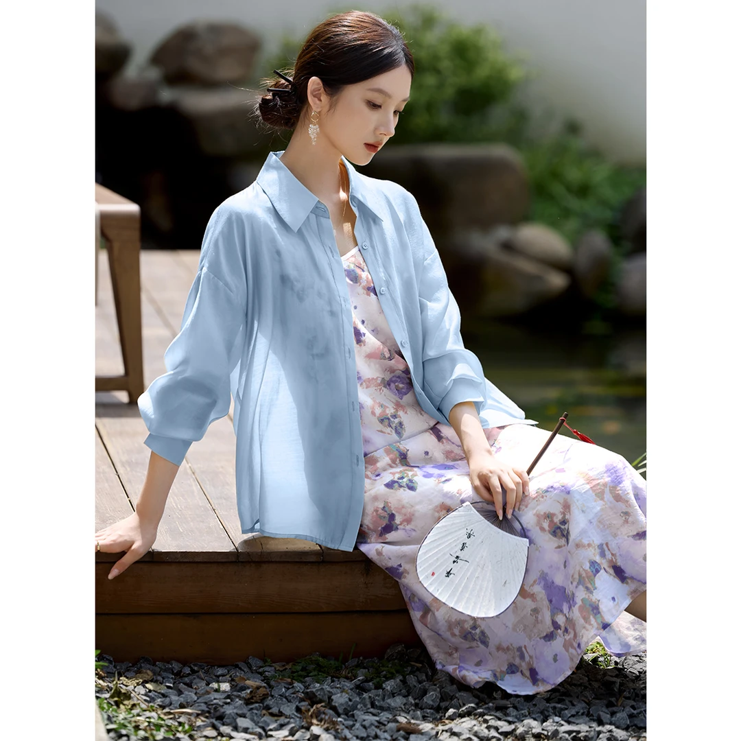 XWI/欣未2025夏高级感碎花吊带裙开衫知性休闲风两件套套装4A032