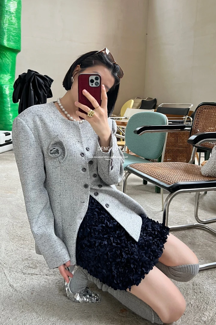 【NO退NO换】- M系收腰的圆领小香外套（63R65010#）录录