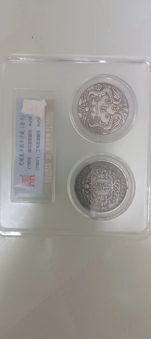 复古家居   入盒龙洋二枚工艺品摆件