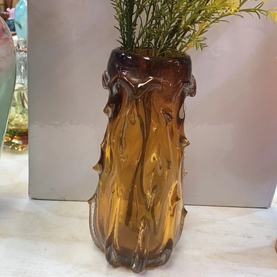 琉璃花瓶高38厘米口径6厘米