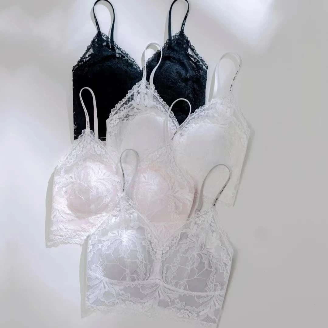 Beisiduo(织梦) 蕾丝字母肩带美背百搭薄款舒适女士吊带内衣9534