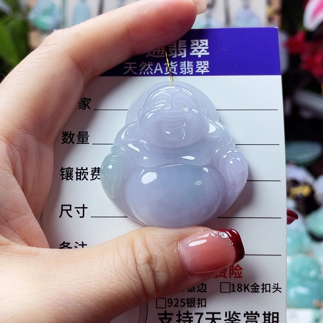 翡翠未镶嵌颈饰佛公73