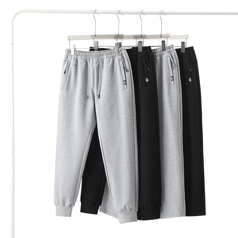 大码L-8XL情侣款休闲直筒小脚修身长裤百搭运动裤跑步裤裤子男裤