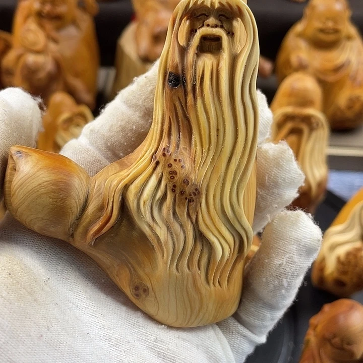 柏木（崖柏）寿星手把件