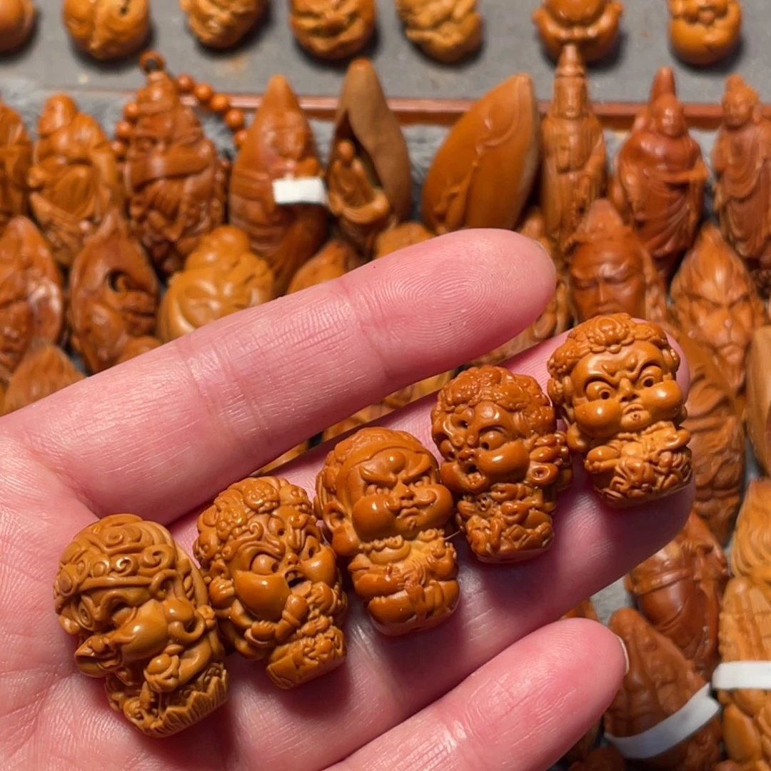 查***人手串/手链橄榄核五色财神