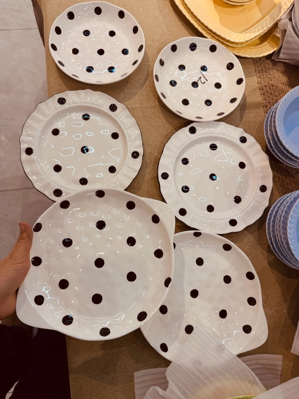 赫本风波点6件套菜盘套装