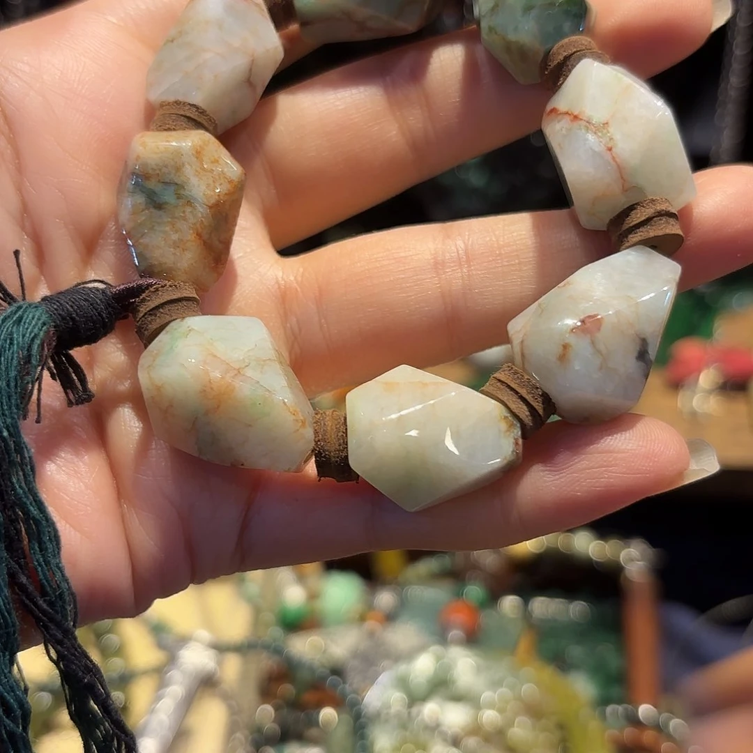 翡翠手链未镶嵌原创