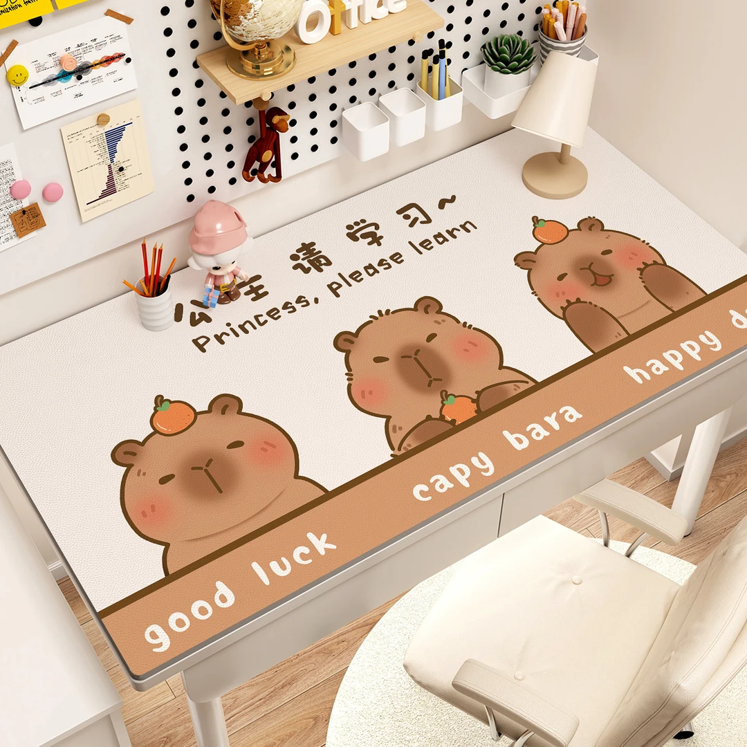 卡皮巴拉桌垫书桌学生儿童学习专用环保护眼桌布写字台桌面保护垫
