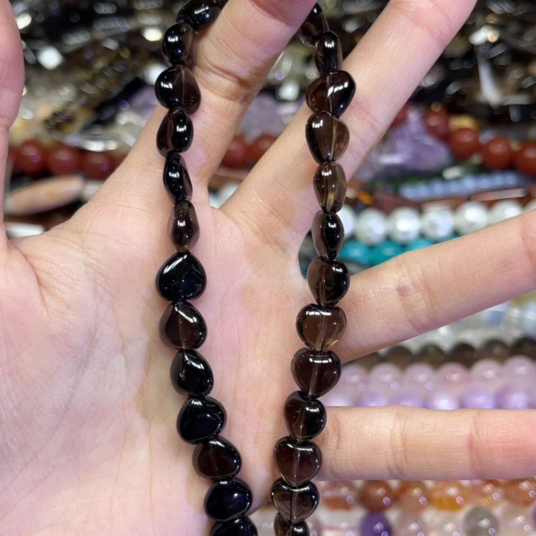 玛瑙/玉髓散珠天然茶晶卡10长条38厘米