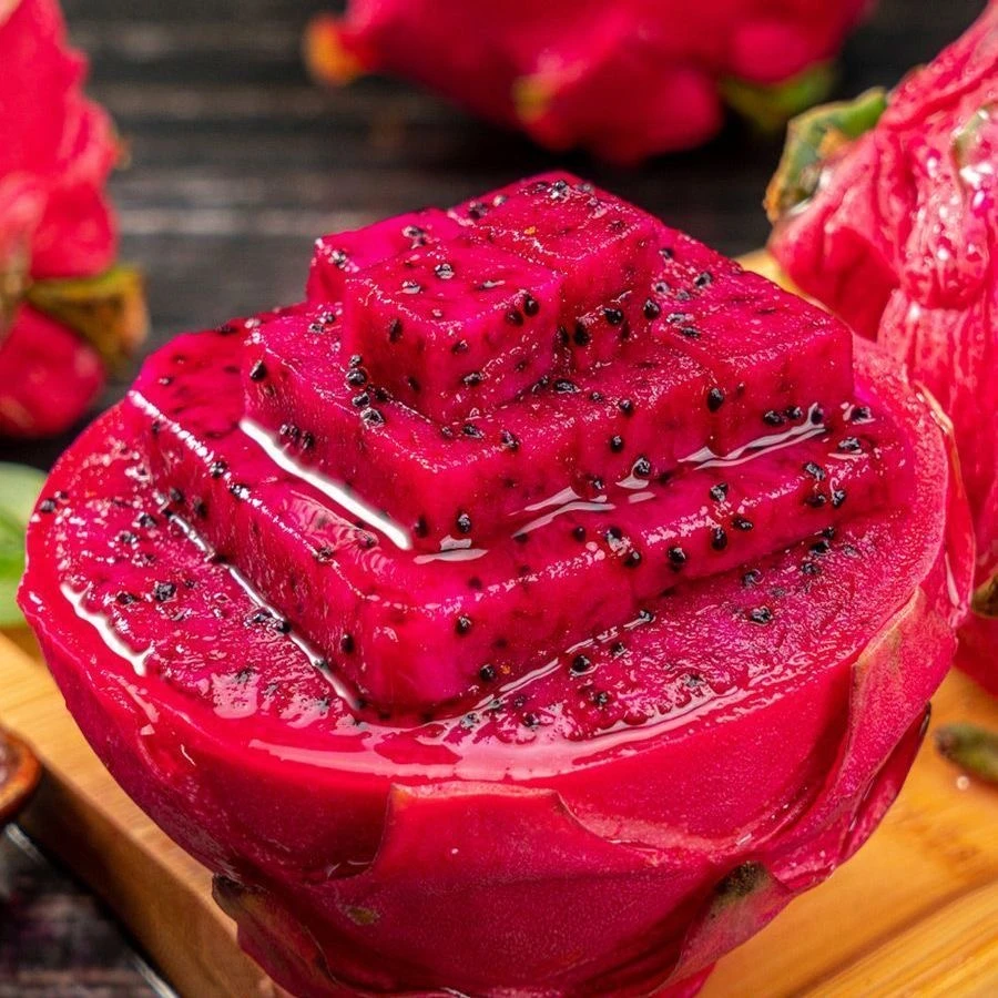 QQ【皱皮甜心】金都一号红心火龙果整箱装单果300g起多仓发货