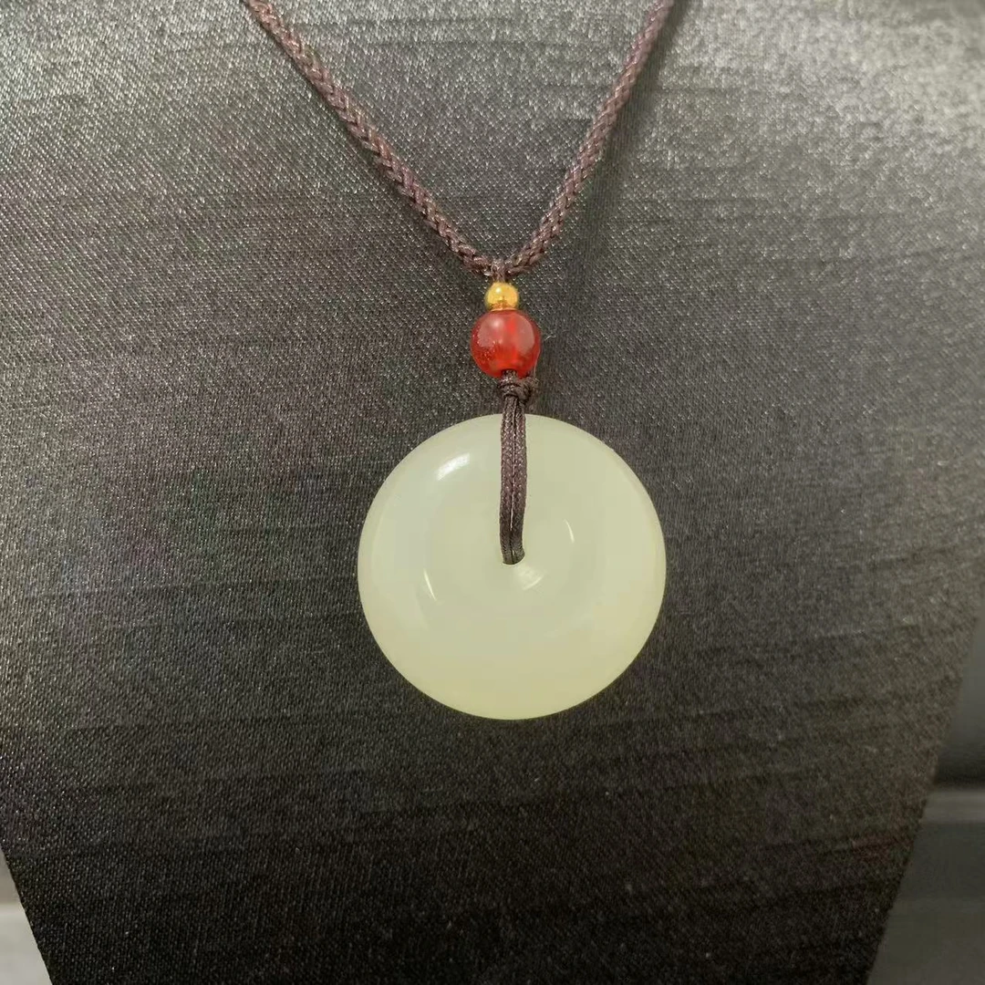 天然新疆和田平安扣吊坠CY00901/8