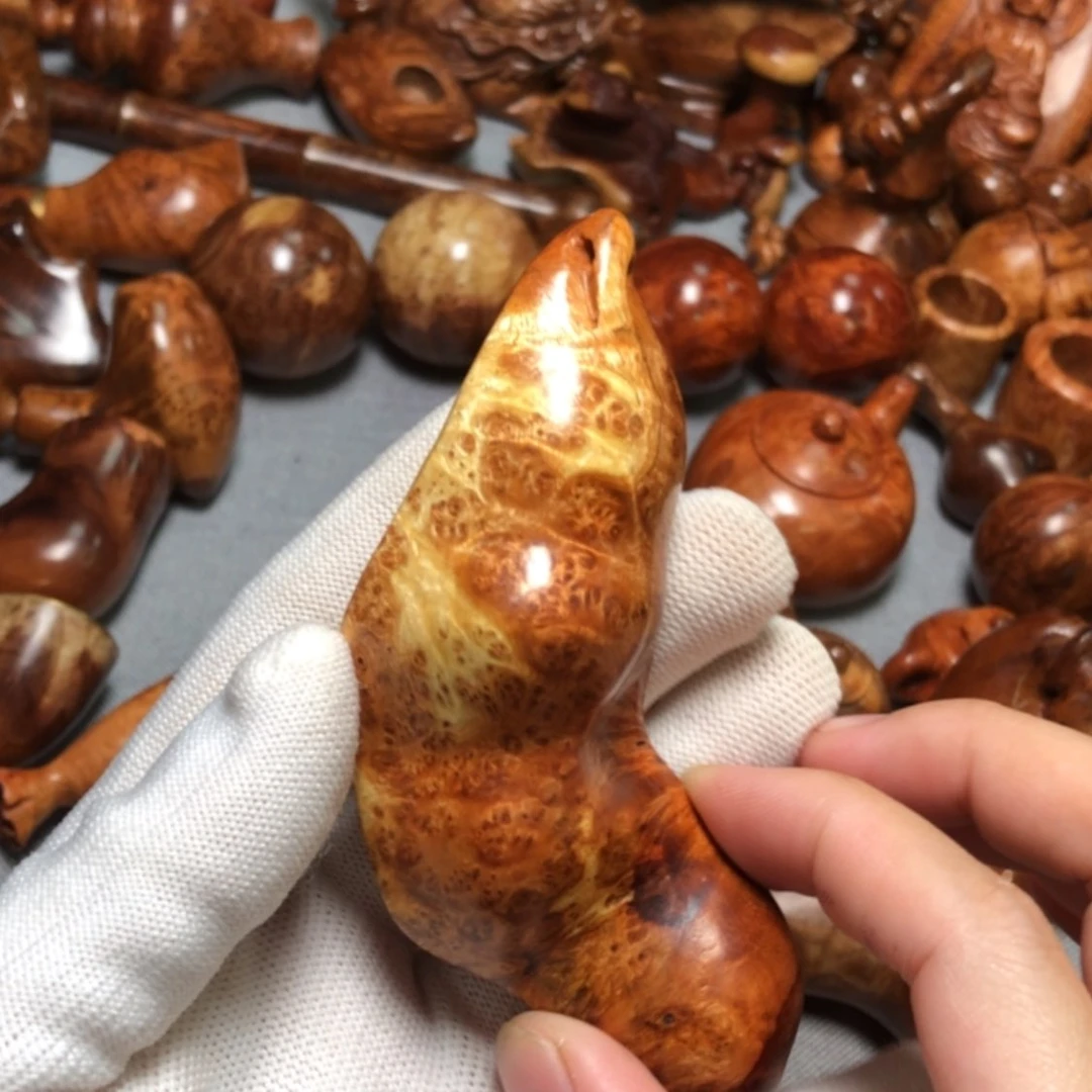 【闪购商品】木半****伤麻梨疙瘩火琉璃手把件
