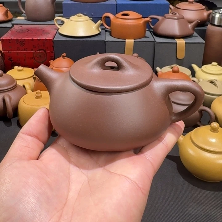 茶壶紫砂小*匠底槽清石瓢200cc