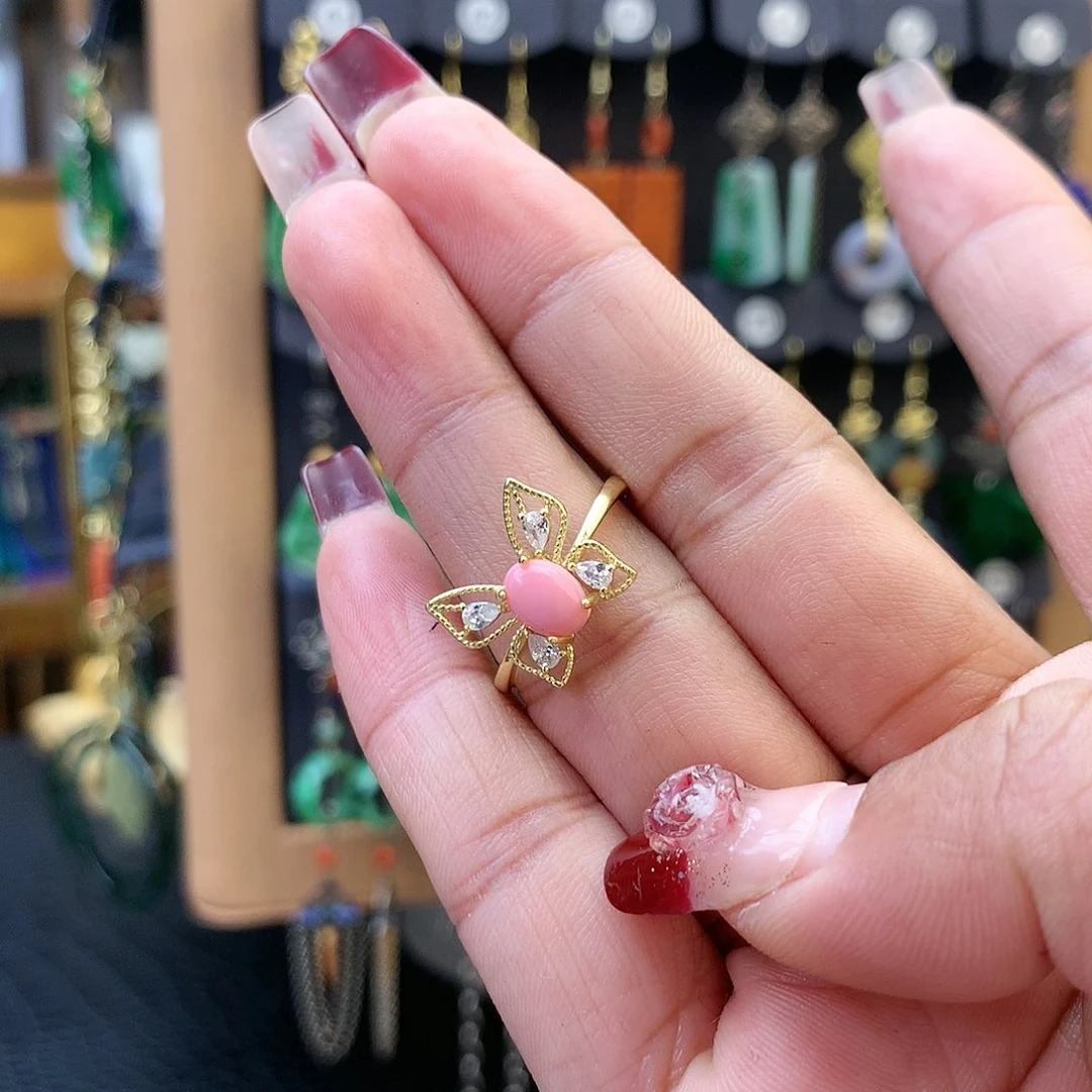 【闪购商品】贝壳（贝母）戒指银S925镶嵌