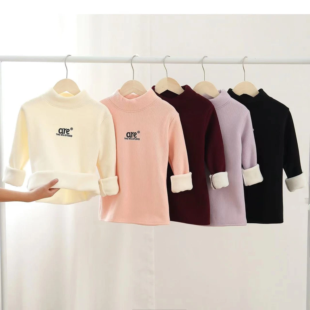 冬季长袖加绒加厚一体绒打底1