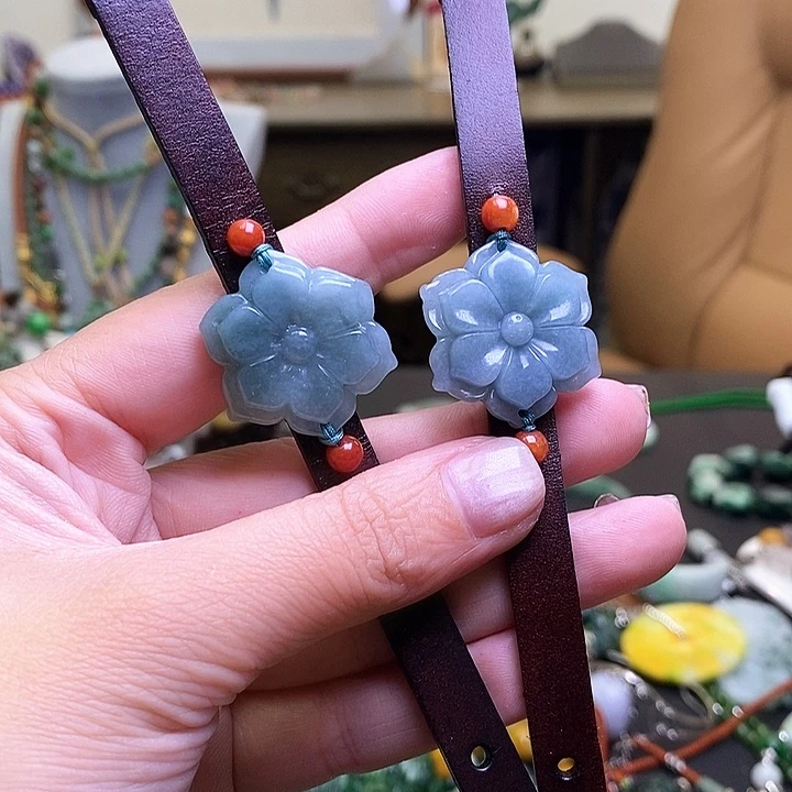 翡翠未镶嵌颈饰手链