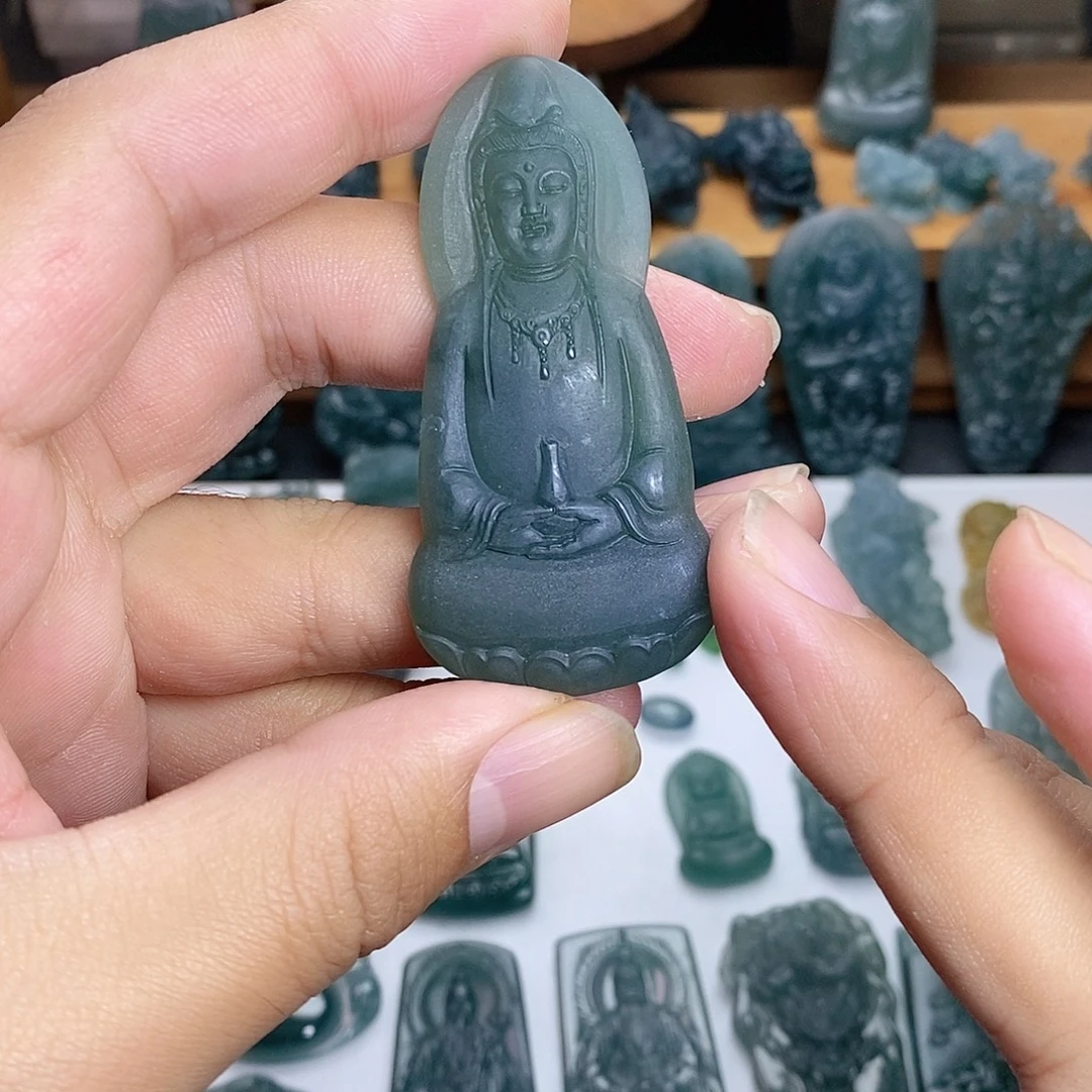 定制翡翠未镶嵌观音