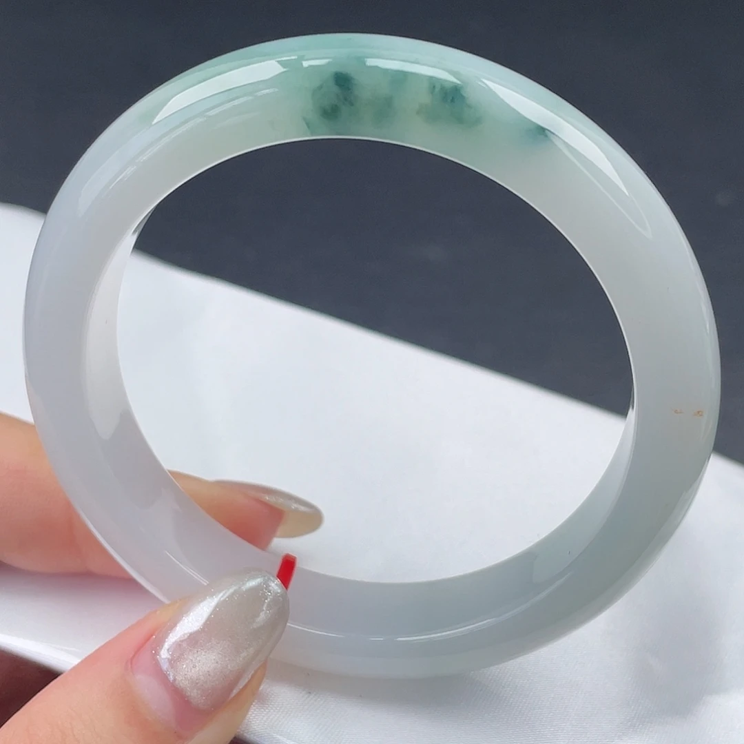 翡翠未镶嵌手镯58圈口