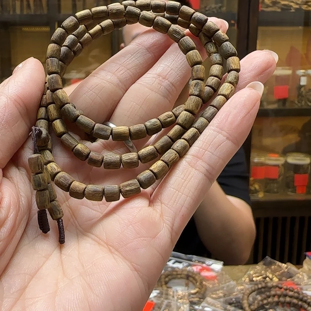 手串沉香12棋楠多圈沉水桶珠手串9g+多样性发一串