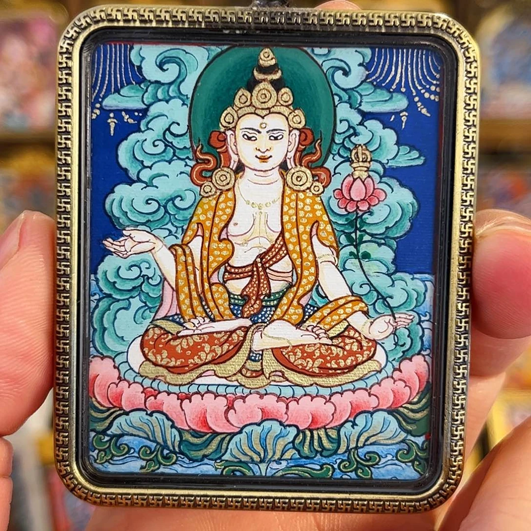 吊坠青海热贡手绘大势至