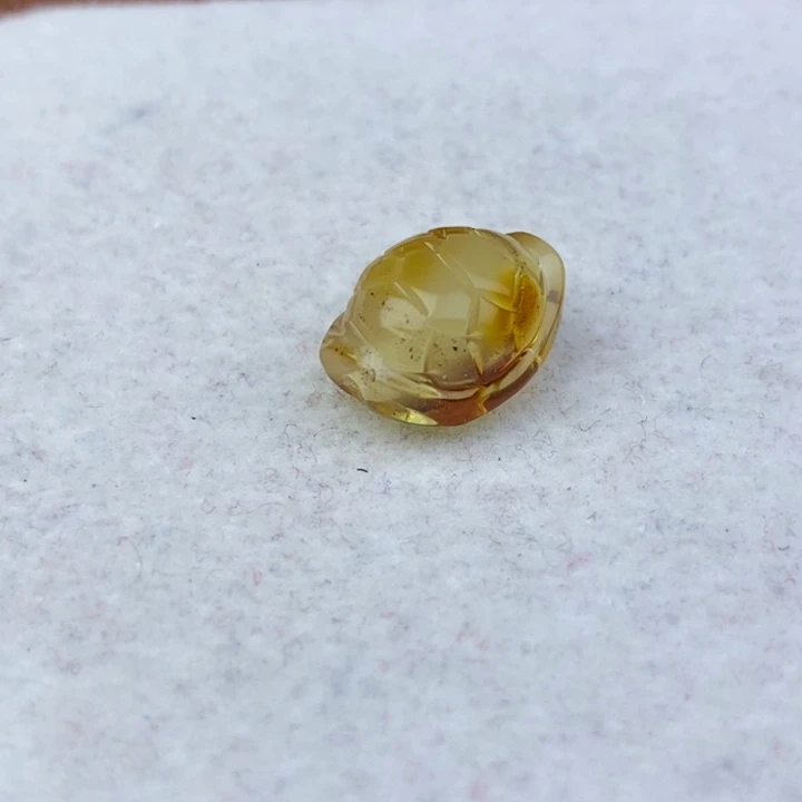 琥珀未镶嵌裸石微瑕花粉卡10➕