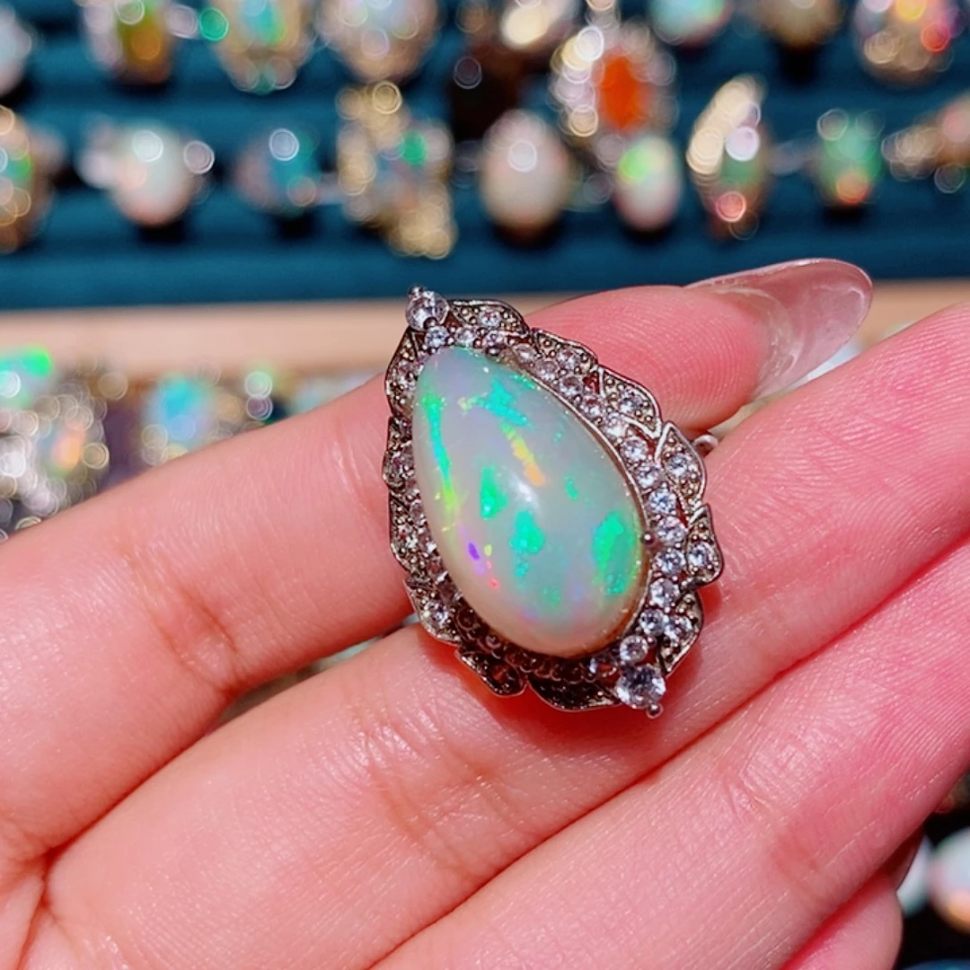 欧泊银S925镶嵌吊坠