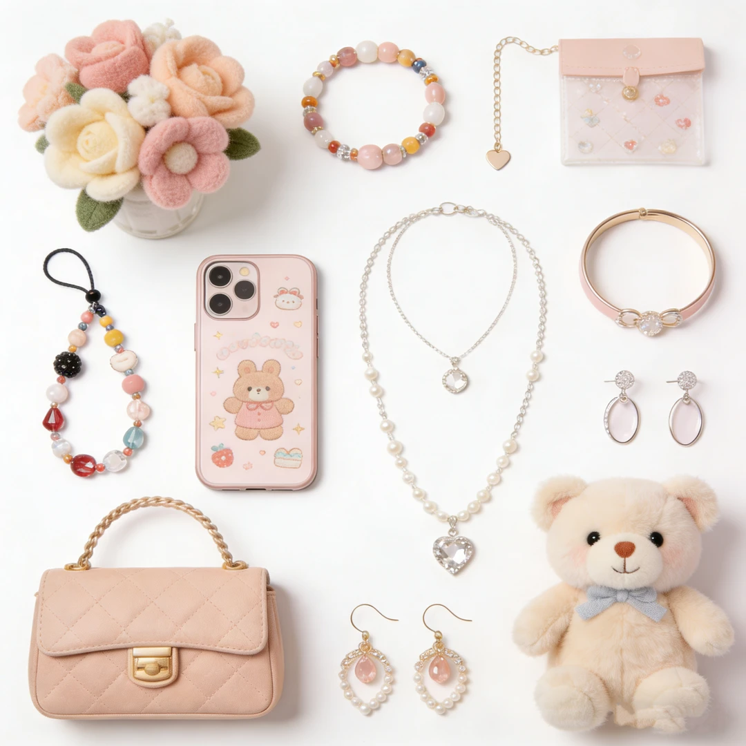 ins风配饰组合装 包含饰品 包包 音乐盒等 慎拍！！！直播间才能拍