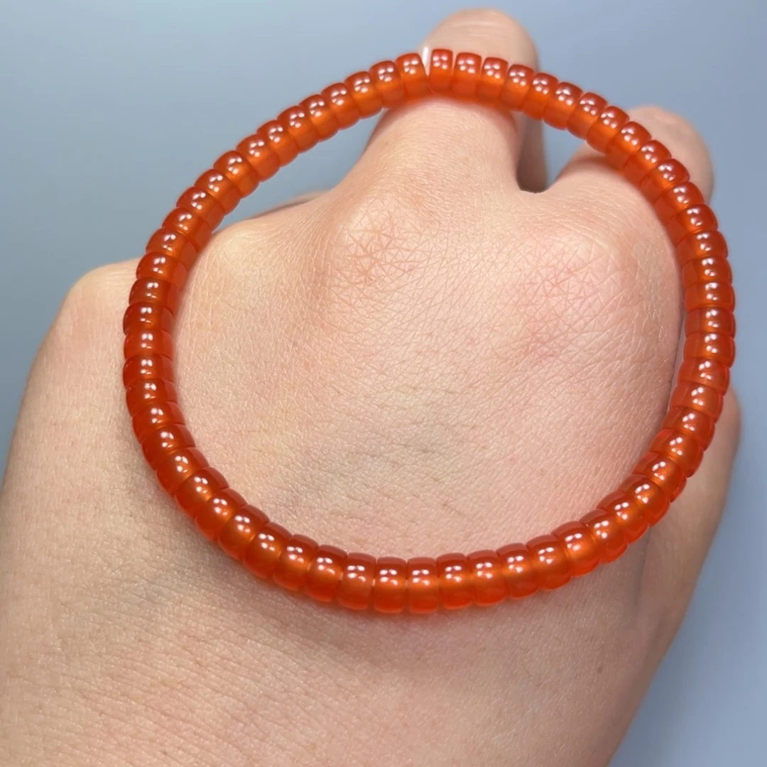 南红玛瑙药片单圈5mm未镶嵌