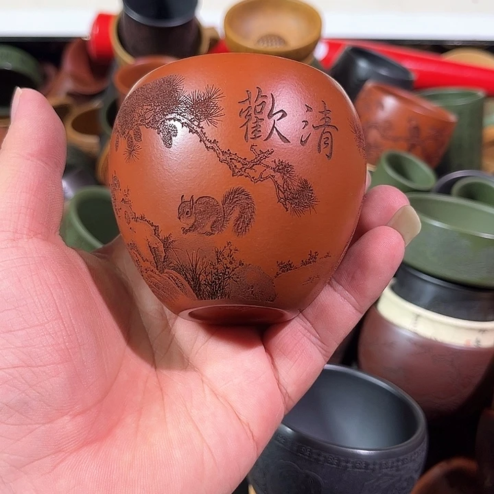 茶杯紫砂全手工紫砂主人杯