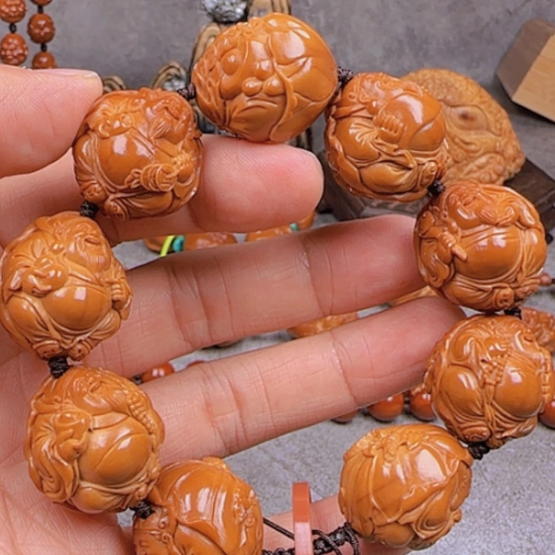 【闪购商品】手串橄榄核荷叶财神