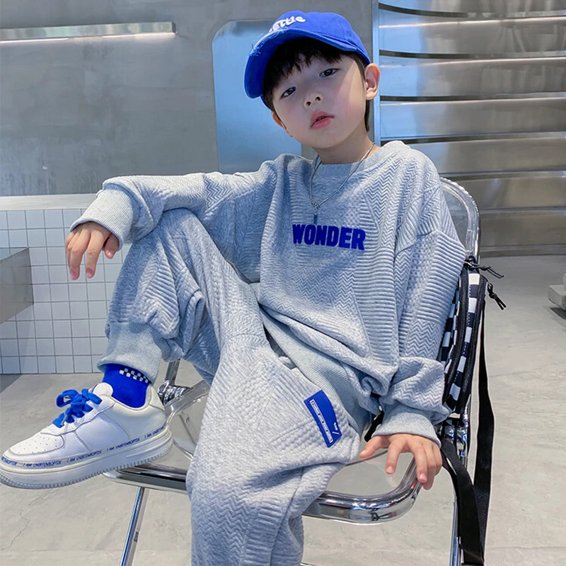 MK&UR.BV儿童装男童秋装套装25新款中大童秋季男孩卫衣运动酷帅潮