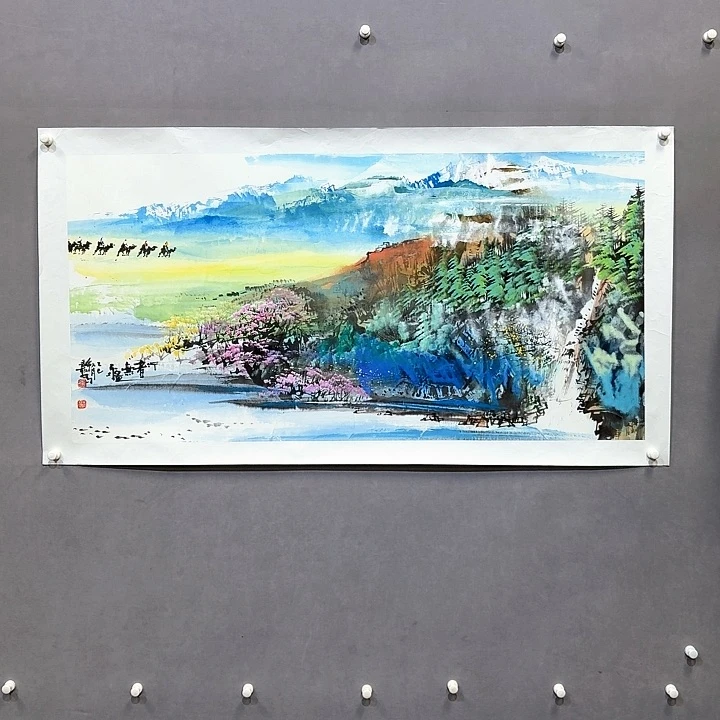 国画亲笔手绘放心去藏