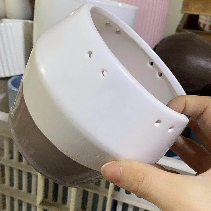 摆件陶陶盆有孔 瑕疵介意勿拍