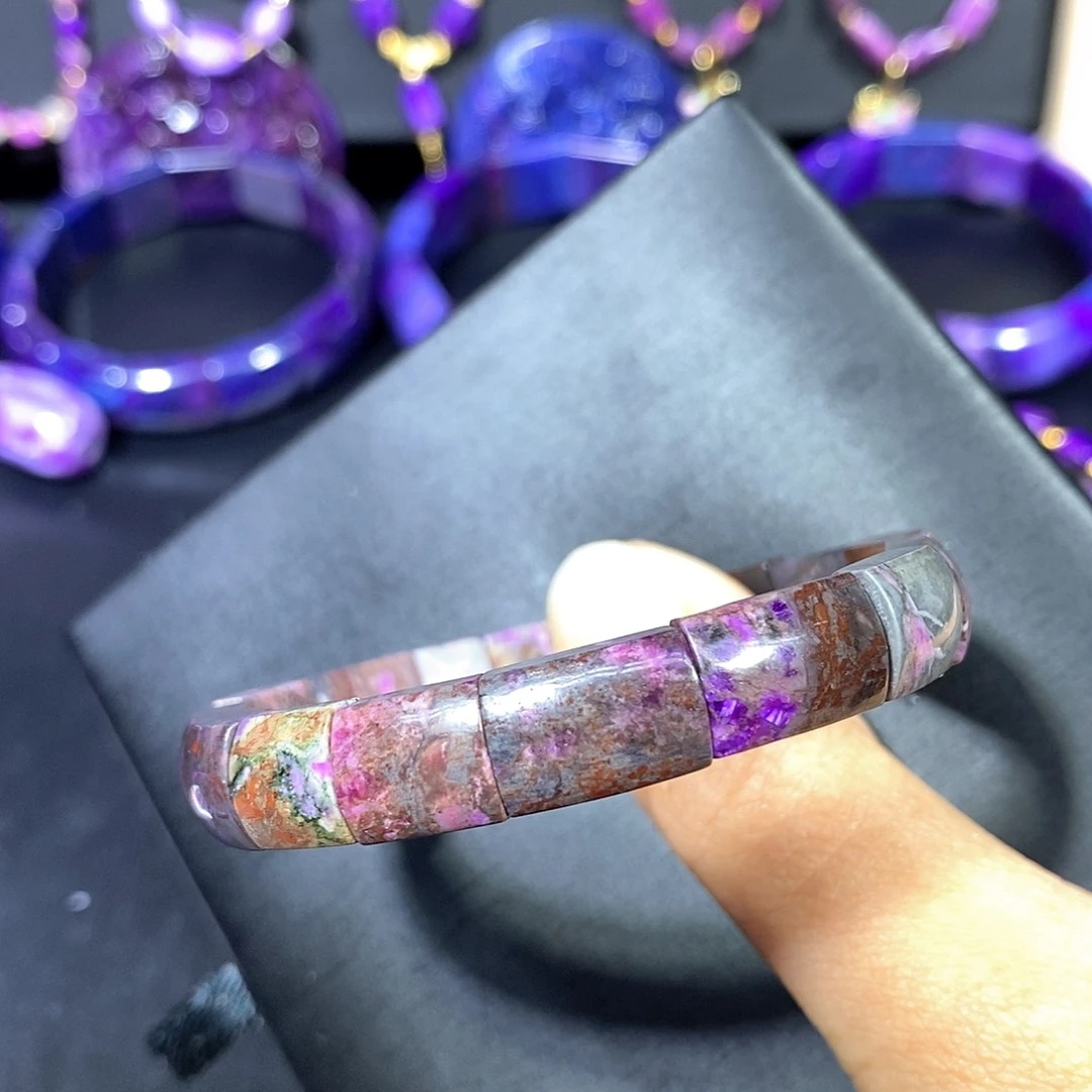 苏纪石（舒俱来）未镶嵌南非舒俱来泥地镯排