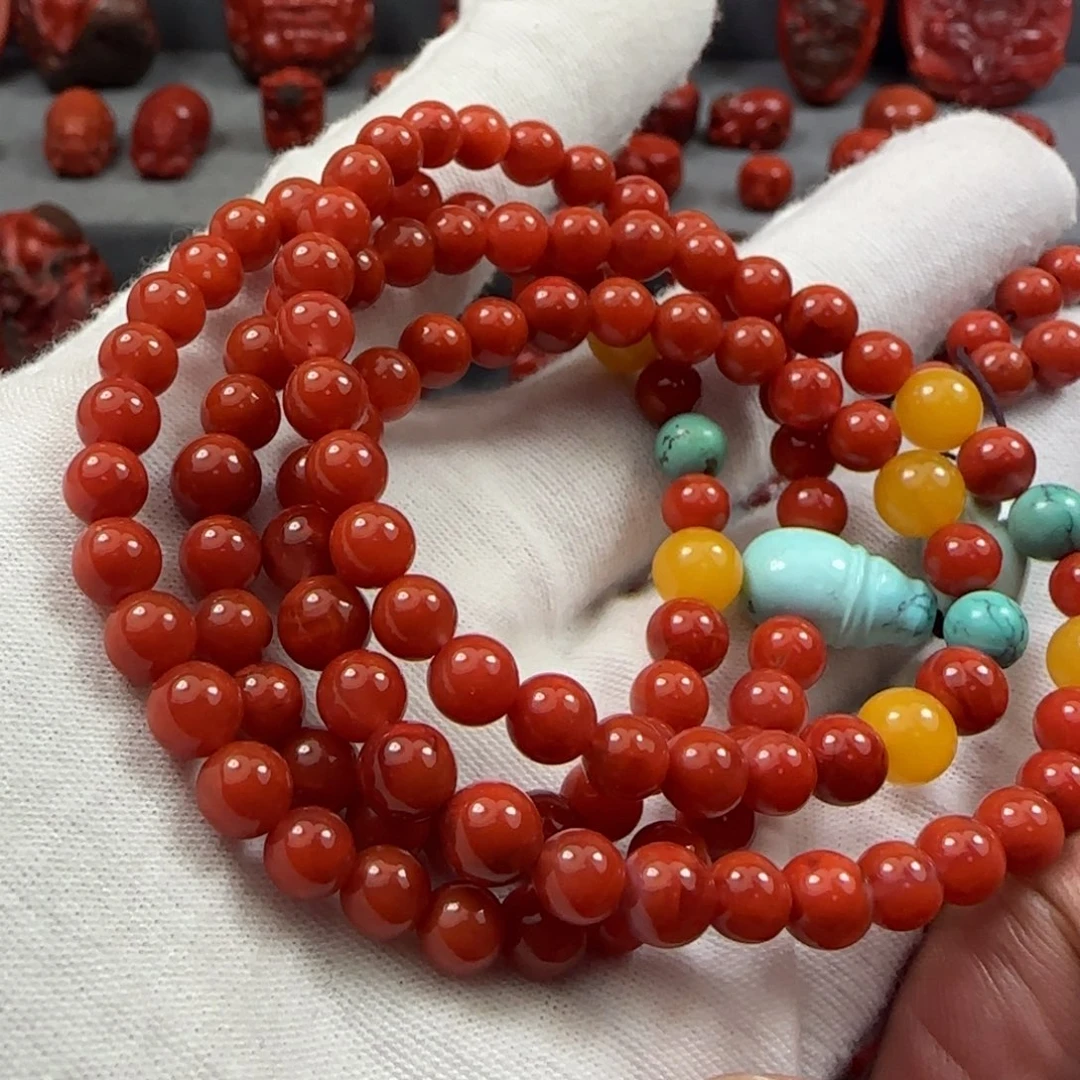 南红玛瑙未镶嵌珠串6