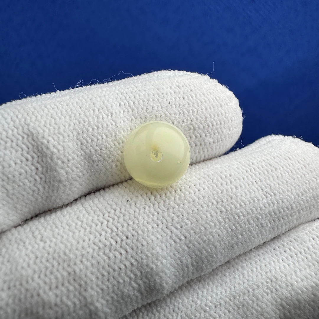 A3657天然原矿蜜蜡 白蜜圆珠9.8mm一物一图假一罚十