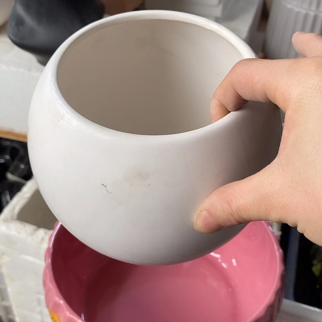 杯子陶陶盆有孔 瑕疵介意勿拍