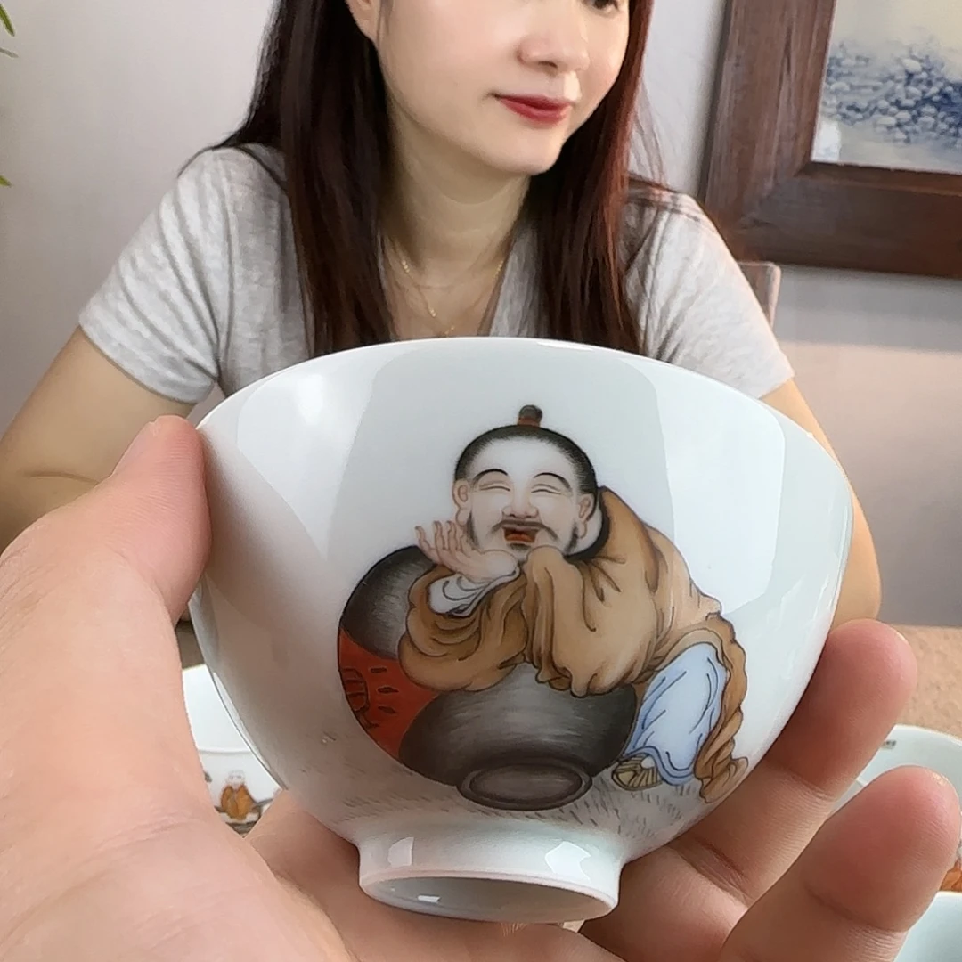 瓷片手绘精品主人杯