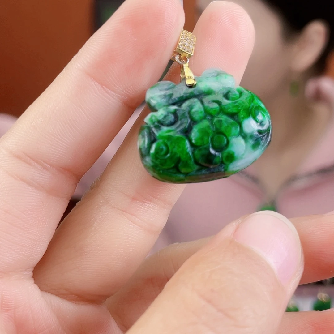 翡翠未镶嵌耳饰饰品