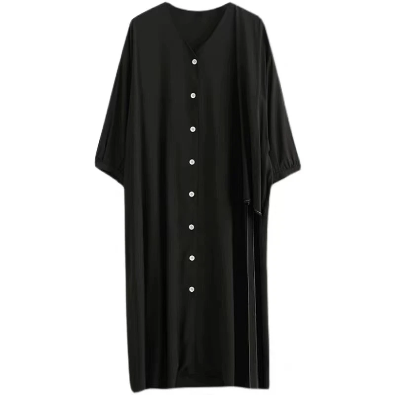 无腰带！95%莱赛尔+5%氨纶 高定莱赛尔连衣裙【21192058】