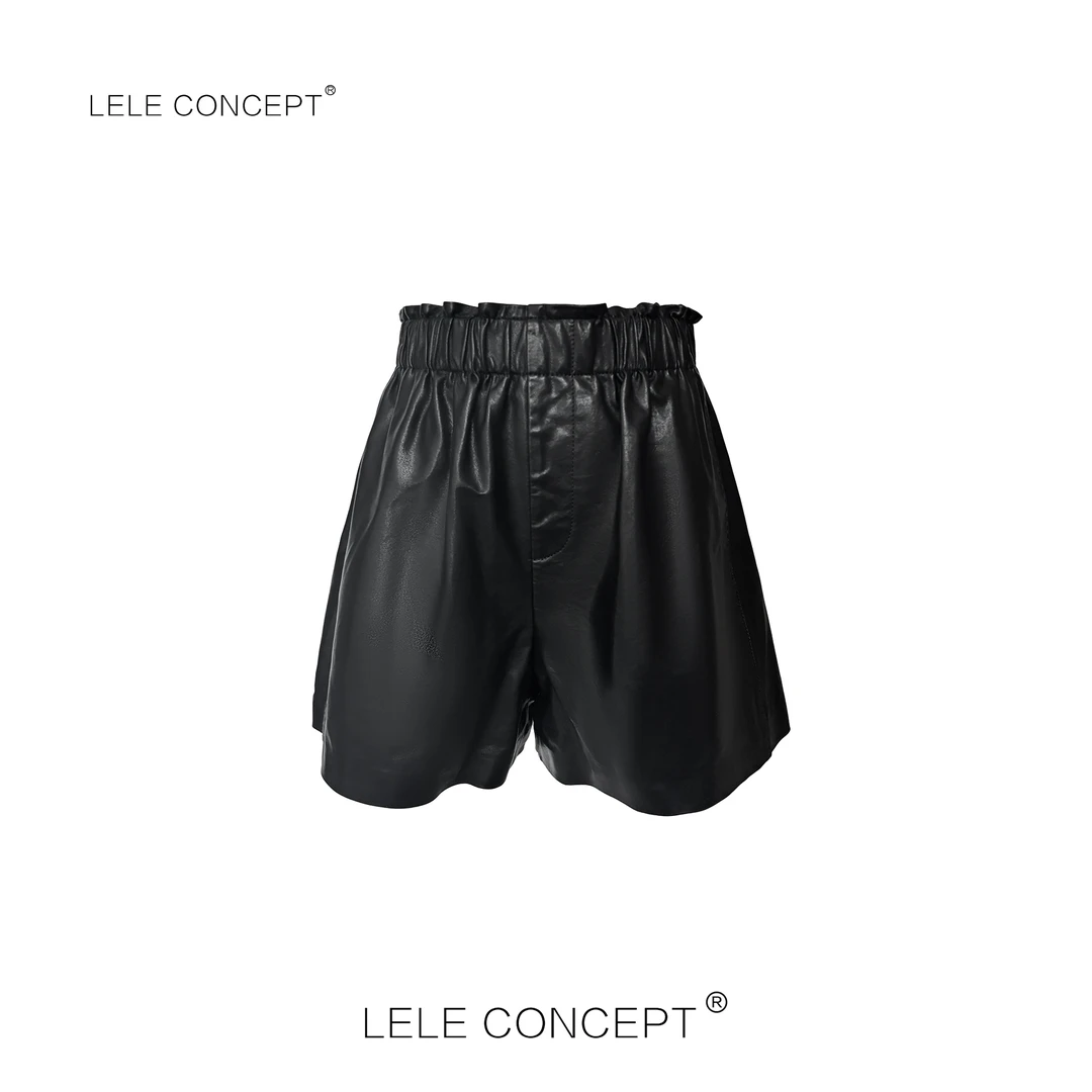LELE CONCEPT | 「丽」新款轻奢气质高级两色皮短裤K0477