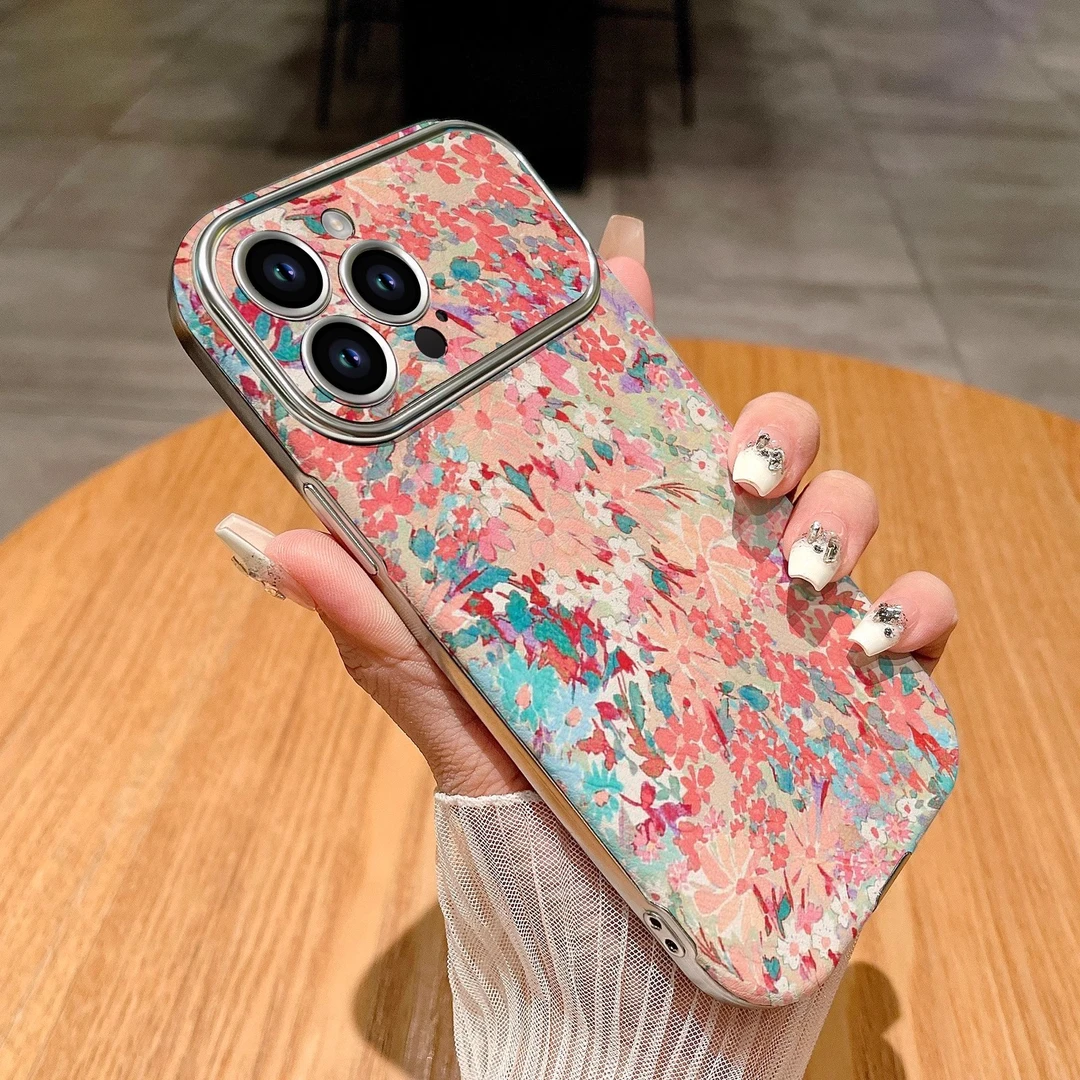 粉色满屏花朵适用苹果iPhone17手机壳16ProMax高级感创意air外壳
