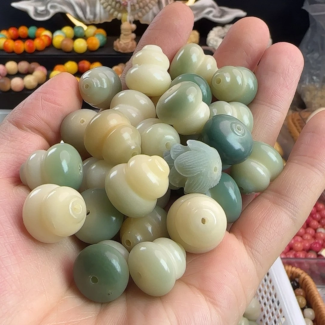 手串菩提根/象牙果瑕疵卡18绿胖葫芦100颗批发