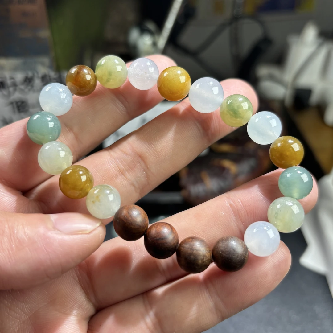 缅甸天然翡翠a货多宝卡10左右*15颗