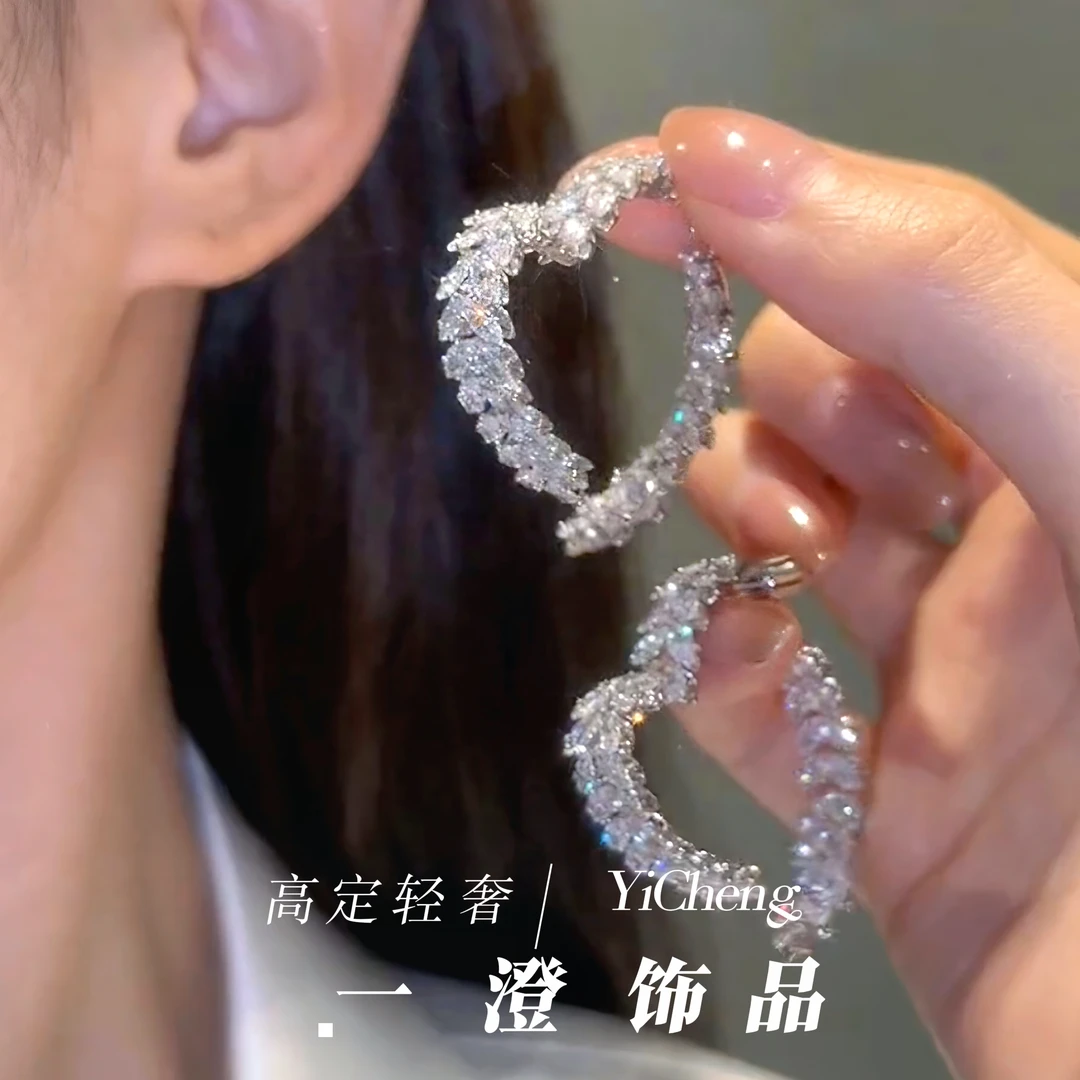 铜镀白金耳饰 「银河邂逅」ins小众超闪精致冷淡风耳环077