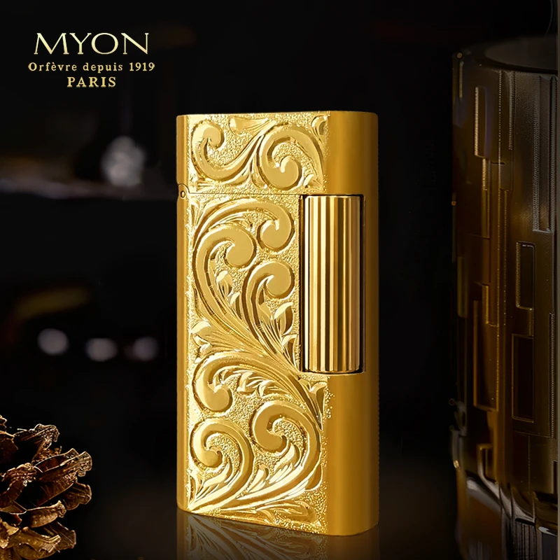 【品牌】爵士待机王大唐草手工雕镀金一机一码欧洲勉牌煤油打火机