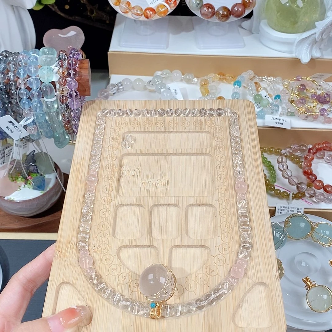 水晶手链未镶嵌你****果长度45粉色玉线