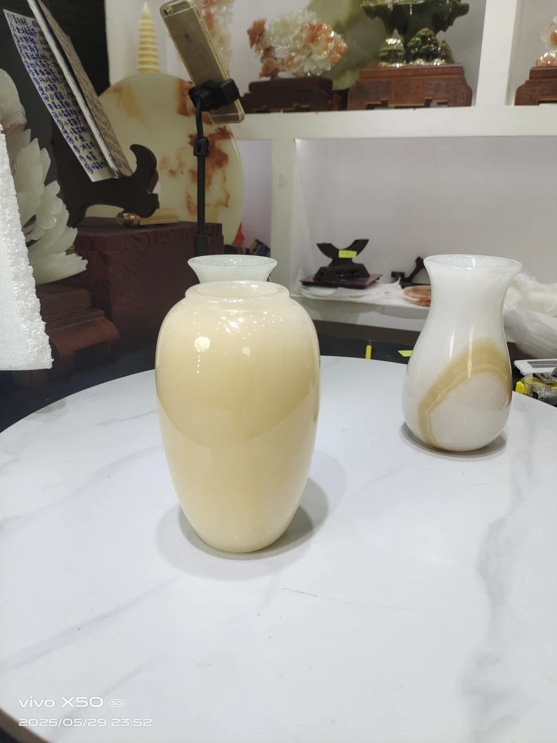 ＂福禄双全＂纯天然墨西哥玉摆件客厅玄关乔迁新居开业礼物装饰品