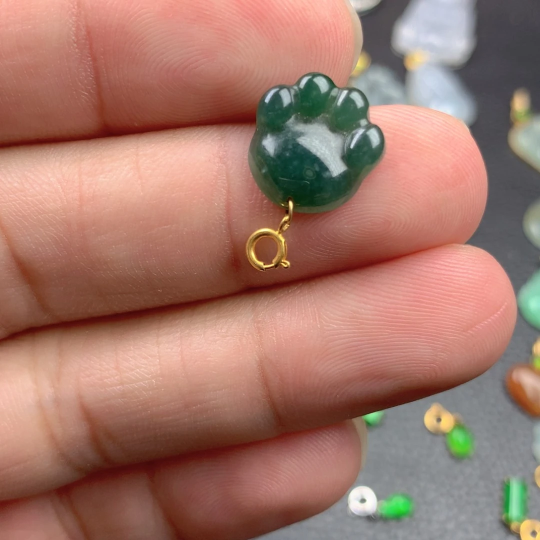 【闪购商品】颈饰18K金镶嵌翡翠翡翠