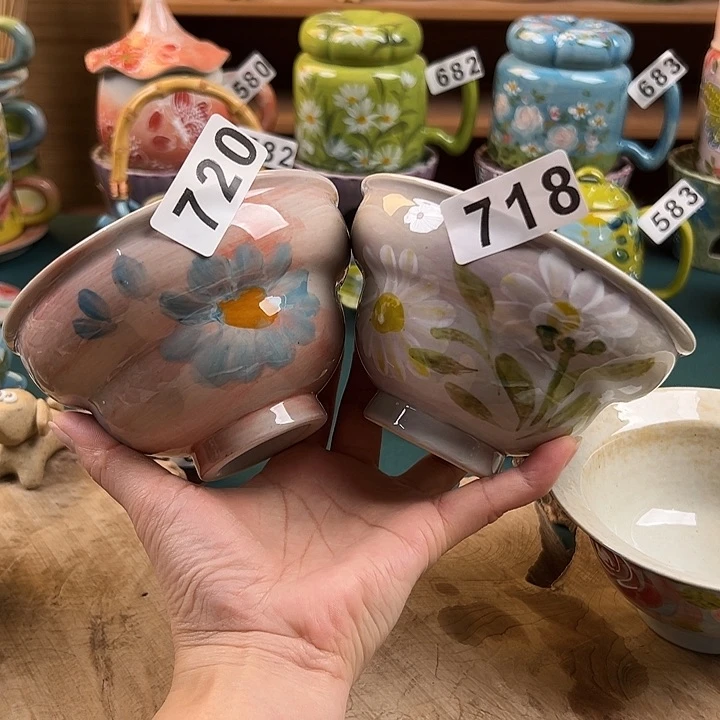 杯沉*景德镇陶瓷手绘作品720 718